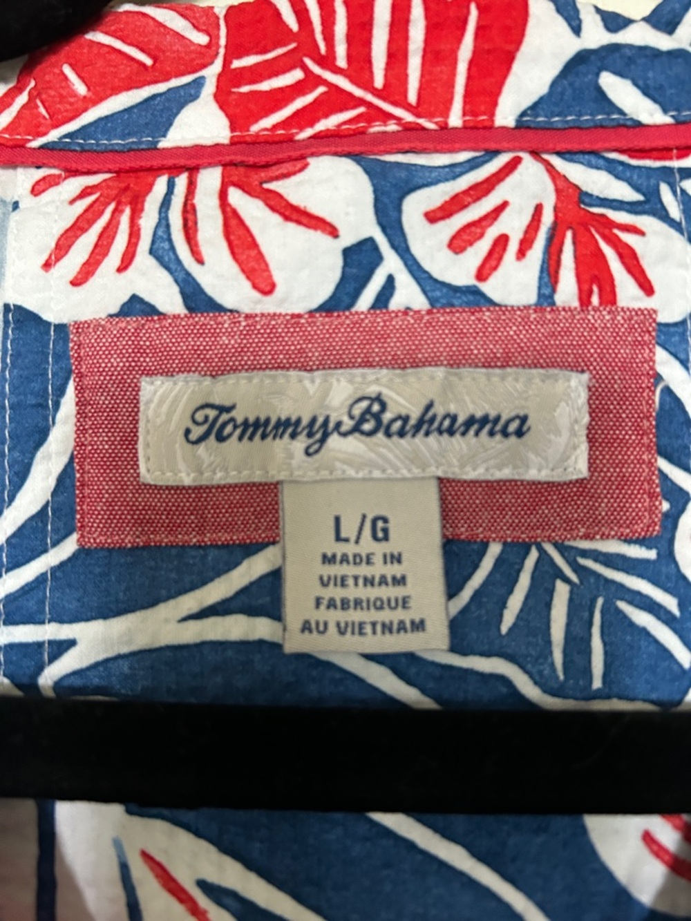 Tommy Bahama Blue and Red Tropical V-Neck Sleeveless Camisole - Picture 2 of 4